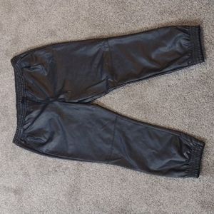 BBJ Black faux leather joggers.  Sz XL